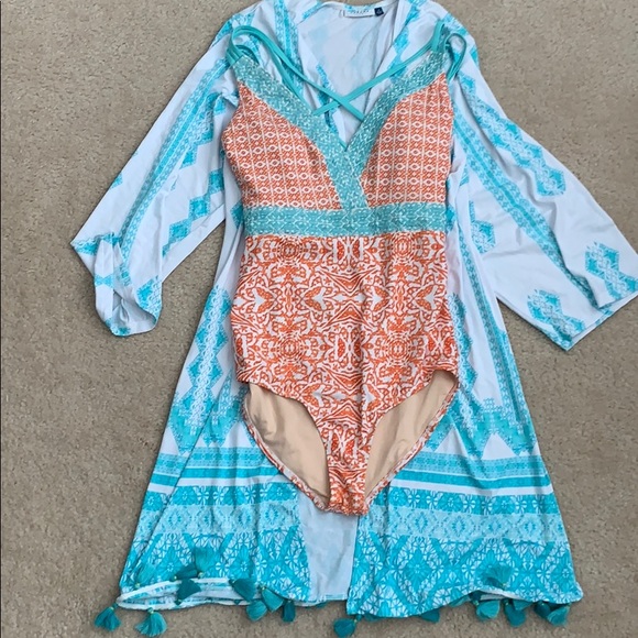 Cabana Life Other - EUC Cabana Life Swimsuit + Coverup